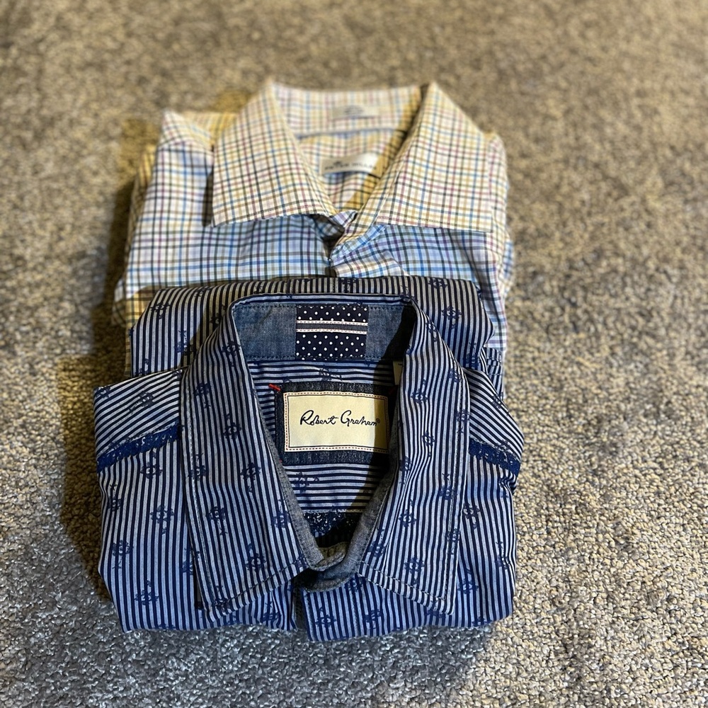 Lot of 2 button up Peter Millar and Travis Matthews